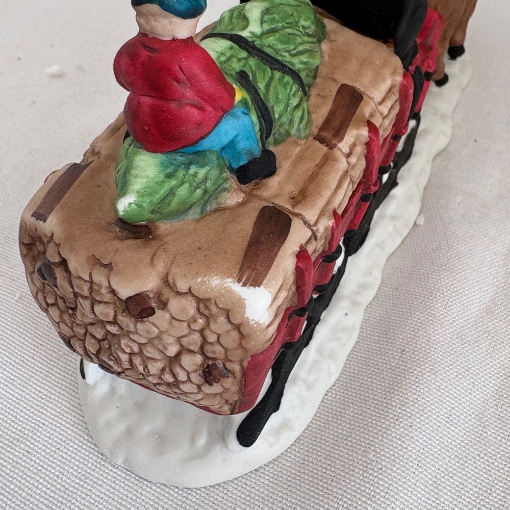 Department 56 Heritage Village Ox Sled Porcelain Figurine 5951-0 Vintage Box - Picture 5 of 11